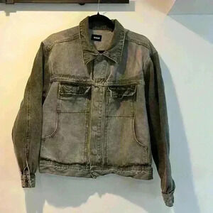 Hudson denim jean jacket snap closure